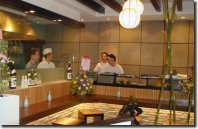Counter scene inside Kinsahi Japanese Restaurant